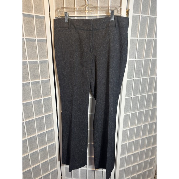 Ann Taylor Loft Trousers Pants 12P Marisa Style Gray‎ Speckled Corpcore Office - Picture 2 of 10